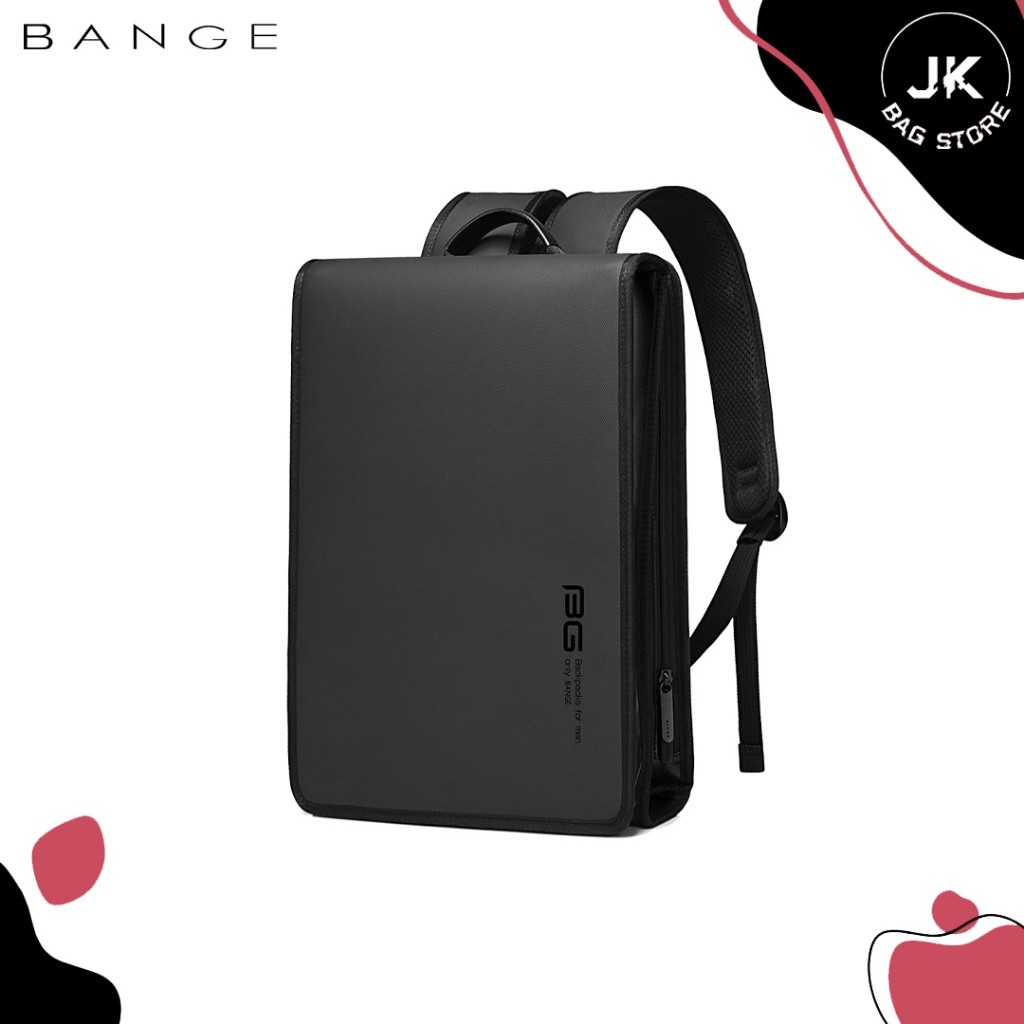 Tas Ransel Laptop Travel Ultra Ringan Anti Maling Kapasitas Besar Tahan Air USB Bange Sleek (14") |b