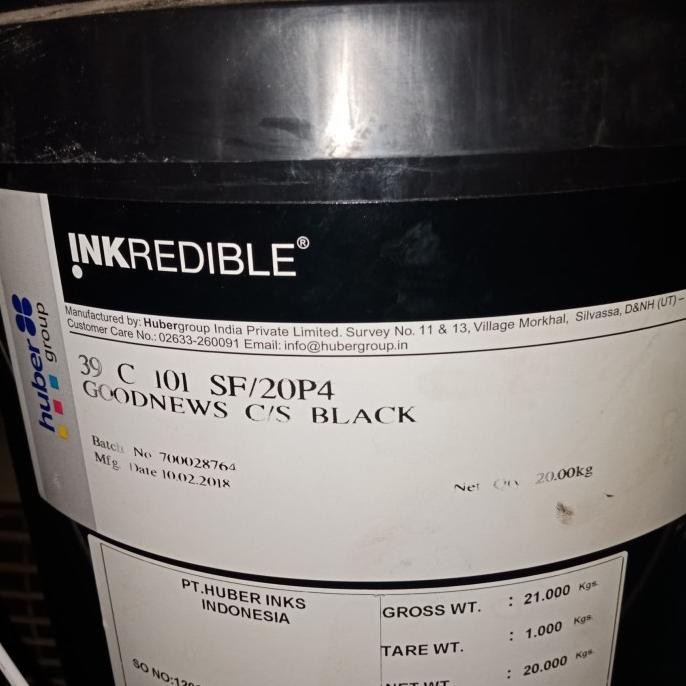 

BEBAS ONGKIR - inkredible huber tinta ink 39 c 101 kg coldset printing hitam black