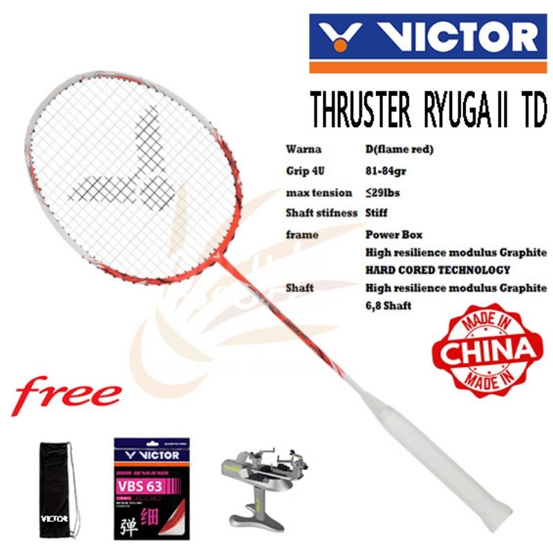 RAKET BADMINTON VICTOR RYUGA2 TD / RAKET VICTOR RYUGA 2 TD / VICTOR RYUGA