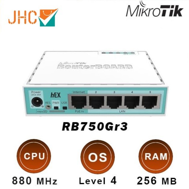 MikroTik RB750Gr3 (hEX) Router 5 Port Gigabit RB750 GR3 HEX/ RB 750GR3
