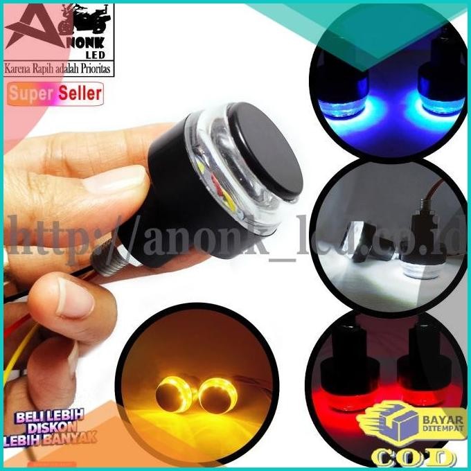 Lampu Jalu Stang Motor Universal 2 Warna Senja-Sein / Lampu Sein Stang
