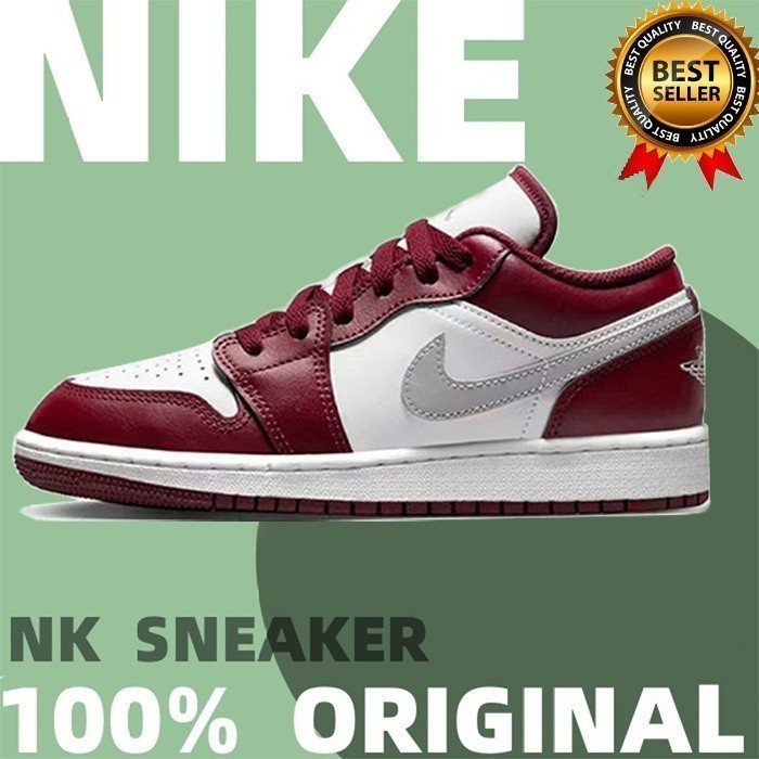 ULQO Air Jordan 1 sepatu asli rendah-pakaian/tumit rendah/Sepatu basket klasik/gaya yang sama untuk 