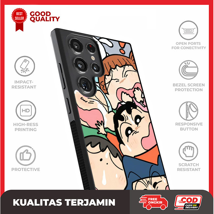 Case Samsung S20 S21 S22 S23 S24 FE Ultra Plus Shinchan And Friends AH3248 Casing Custom A14