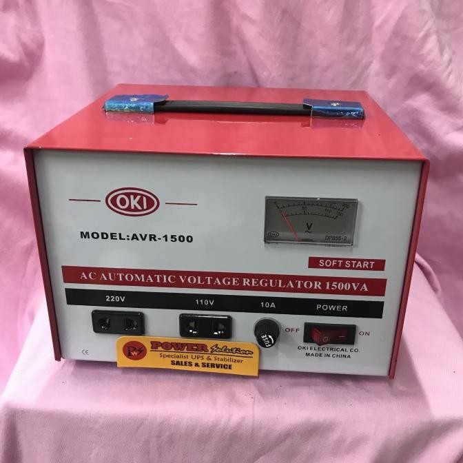 Stabilizer Oki Motor 1500va Untuk Kulkas Ac freazer Tv Ps Komputer