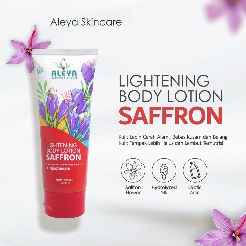 Original Produk Bpom Body Lotion Saffron Aleya - Lotion Pemutih Aleya Original - Lotion Saffron Qc P