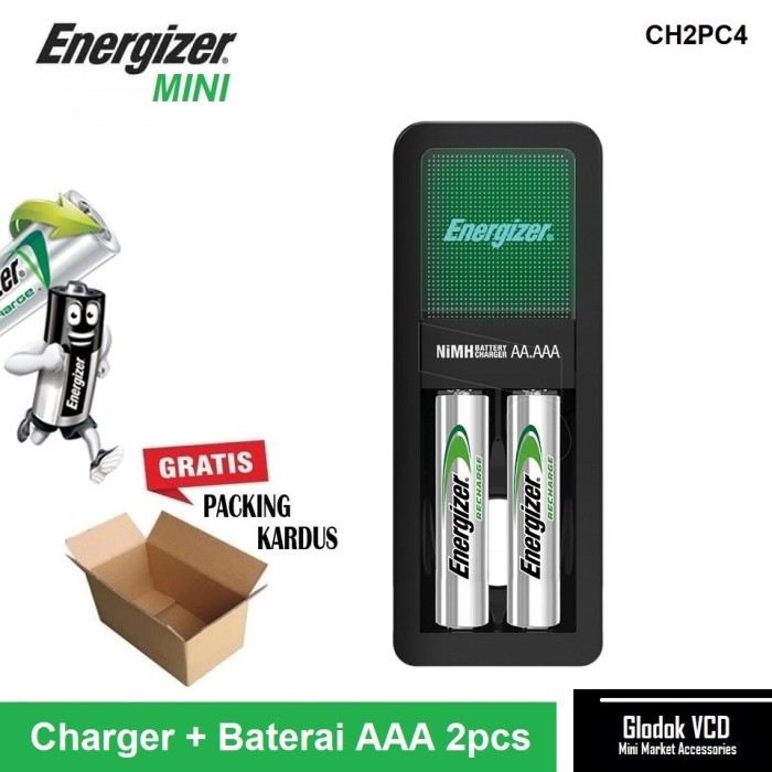 Energizer Charger Mini + Baterai AAA 2pcs