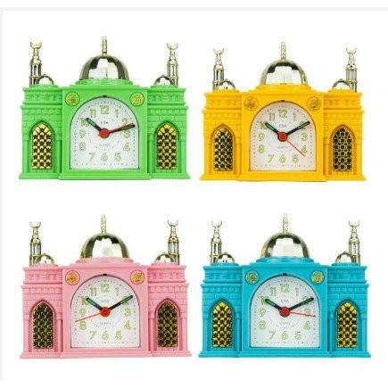 Jam Weker JD12 - Jam Meja - Jam Alarm Suara ADZAN Bentuk Masjid