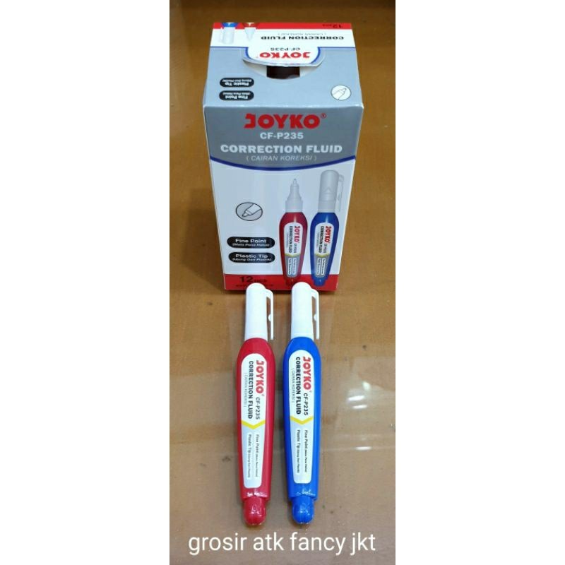

( 12 buah ) Tipex Cair Correction Liquid Koreksi Cairan Penghapus Joyko CF-P235 235 P235
