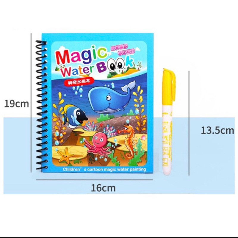 

MAGIC WATER BOOK / BUKU MEWARNAI CAT AIR AJAIB BERUBAH GAMBAR / MAINAN