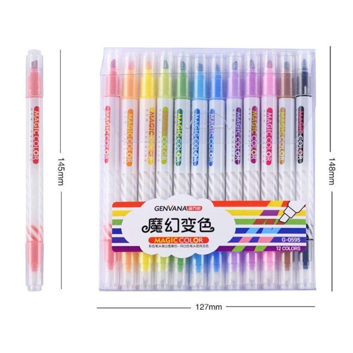 

Vee 12War/Set Penda Neon Kantor Perlengkapan Sekolah Magic Berubah