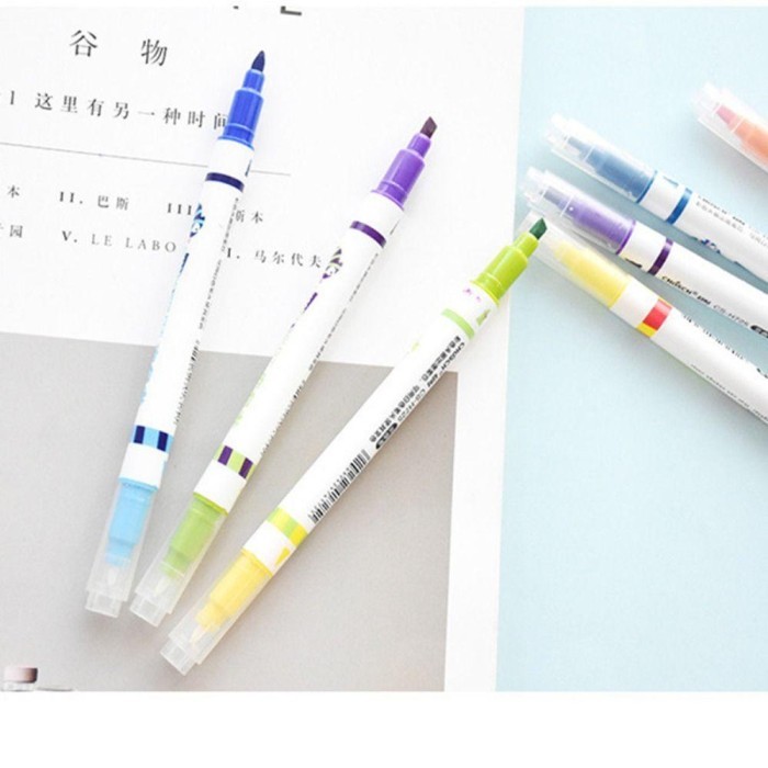 

Vee Pearlid 7Warna/Set Penanda Neon Kantor Perlengkapan Sekolah Alat