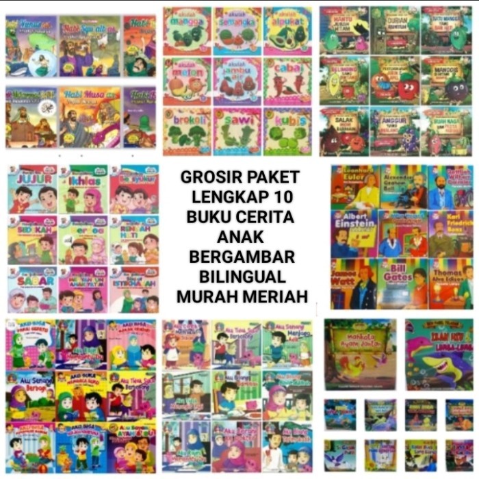 

Bana Paket 10 Pcs Buku Cerita Anak Bergambar Bilingual