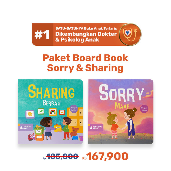 

Bana Tentang Anak - Paket Bilingual Board Book Sorry & Sharing Buku Anak