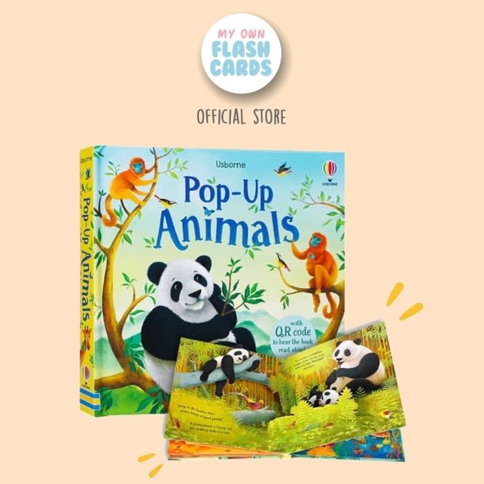 

Bana Usborne Pop Up Animals Book Pop-Up Buku Import Anak Edukasi Hewan