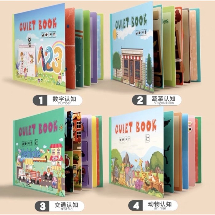 

Bana Quiet Reused Busy Book Buku Edukasi Anak Usia 3 Tahun Buku Aktivitas