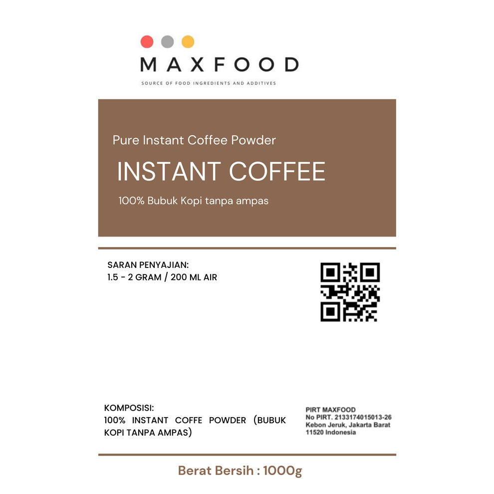 

Bubuk Kopi Instan / Instant Coffee Powder / Bubuk Kopi Tanpa Ampas 1Kg