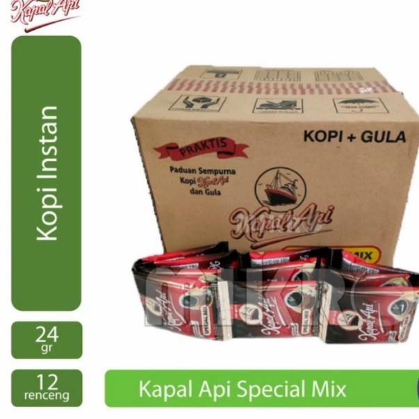 

Kapal Api Special Mix 1 Dus Isi 12 Renceng