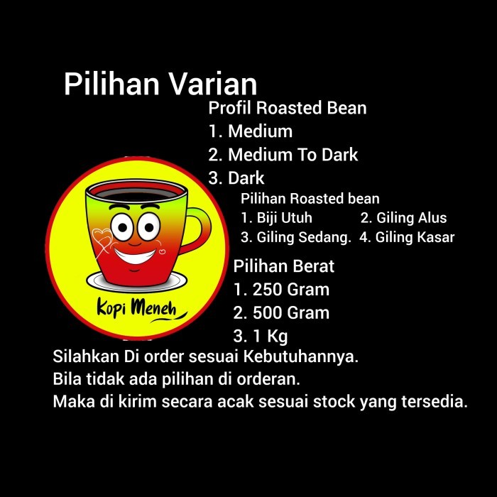 

Kopi Bubuk/Biji Robusta Paket Hemat 10Kg. Medium-Dark Bahan Grade1
