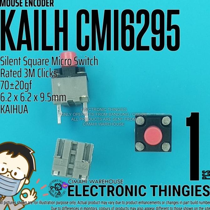 Murah CMI6295 KAILH 9.5mm SILENT MICRO SWITCH MOUSE thingie43 dijamin