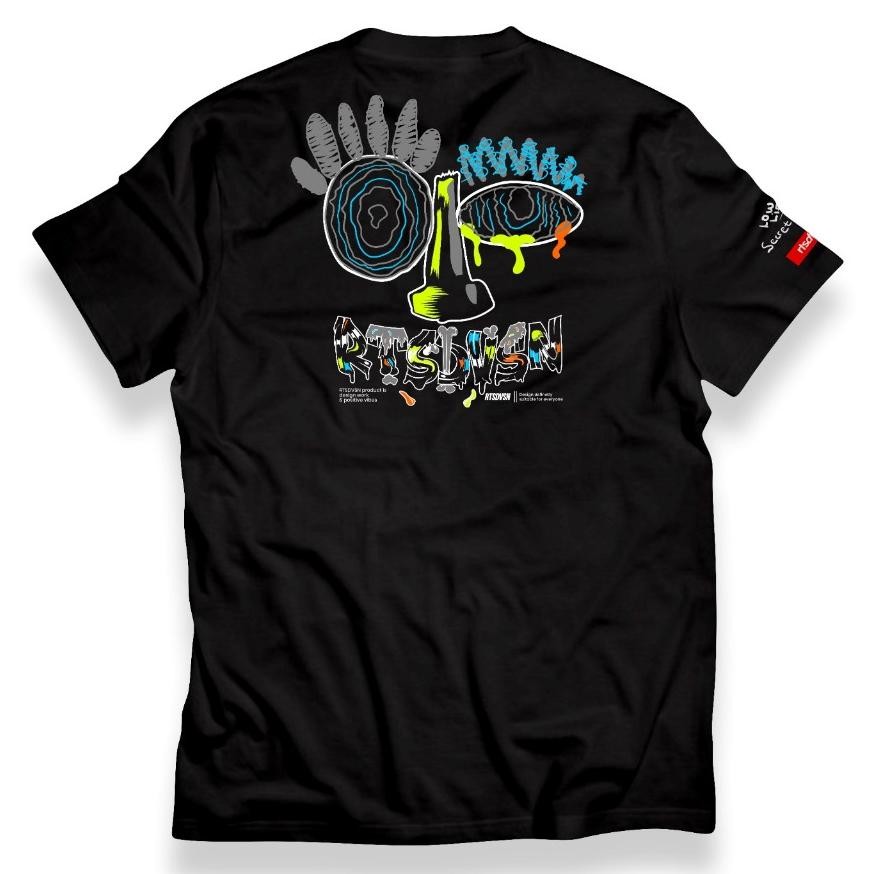 Kaos Troy Company Kaos Hitam Graffiti Series Raccoon
