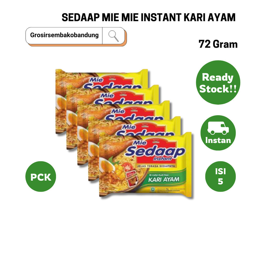

SEDAAP MIE MIE INSTANT KARI AYAM PCK 72g - 5 Pcs - Kota Bandung