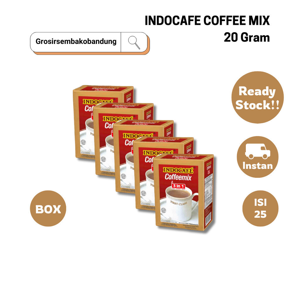 

INDOCAFE COFFEE MIX BOX 5X20g - 5 Box - Kota Bandung
