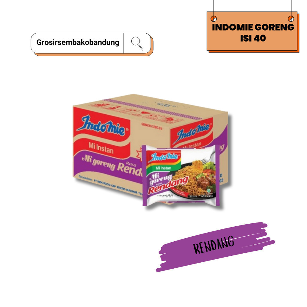 

INDOMIE MIE GORENG RENDANG PCK 91g - 1 Dus - Kota Bandung