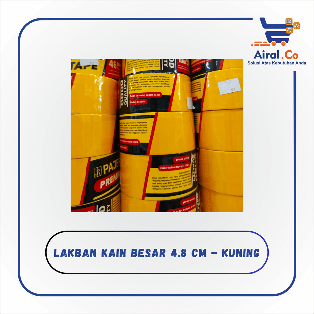 

lakban kain pajero besar 48mm - kuning