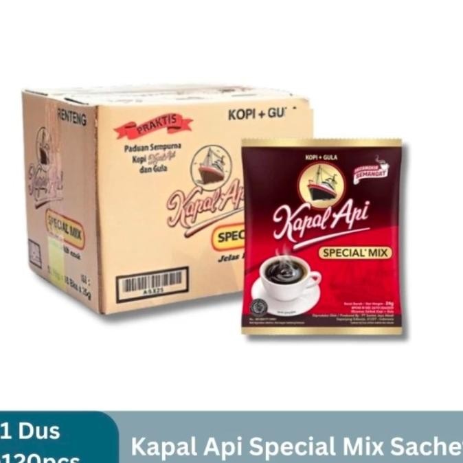 

Kopi Kapal Api Special Mix 23Gr Sachet 1 Dus Isi 120S