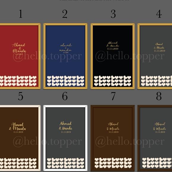 

Guest Book Frame Unik 85x65 / Buku Tamu Unik / Acrylic Guest Book