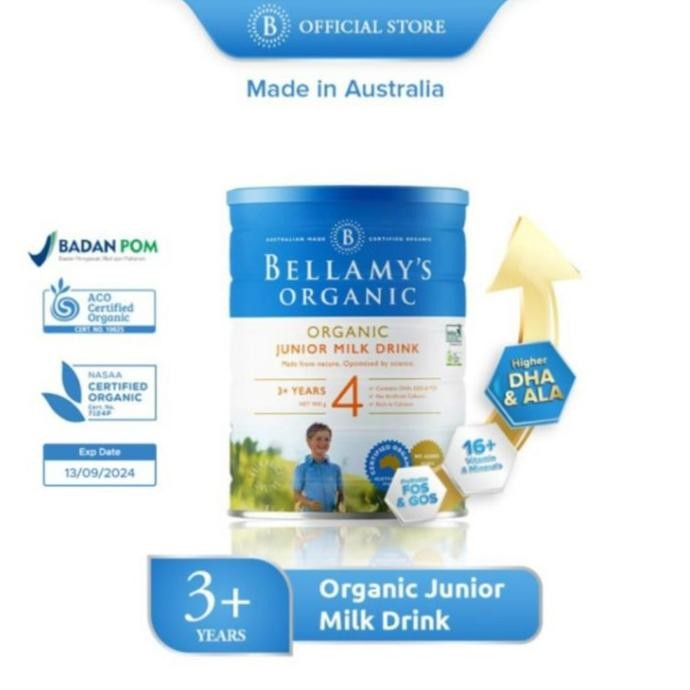 

Bellamys Organic Step 4 Junior Milk Drink 900 Gram (Diatas 3 Tahun) KLM
