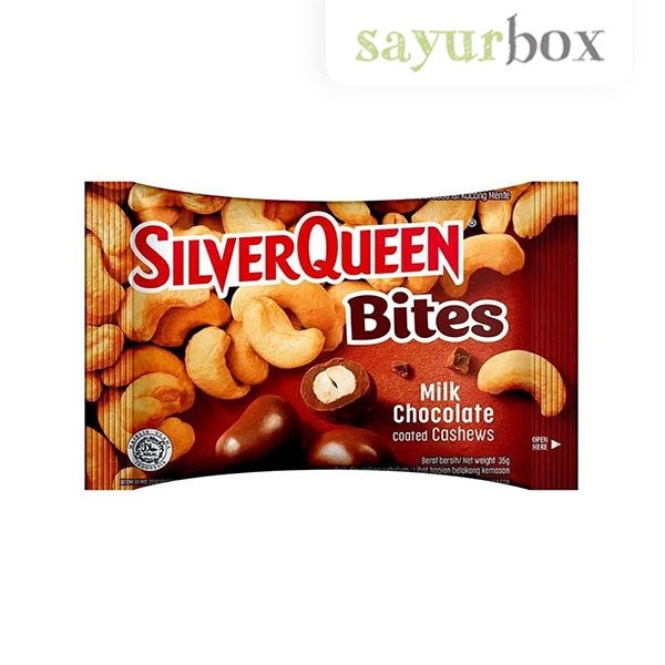 

SilverQueen Chocolate Bites Milk Chocolate Cashews 30 - 35gr Sayurbox