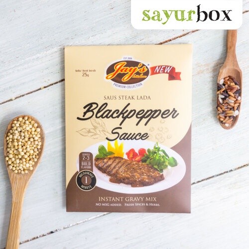 

Jays Kitchen Blackpepper Steak Sauce 25 gram Sayurbox