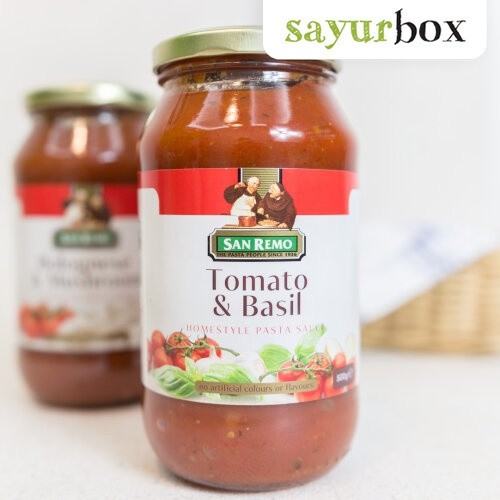 

San Remo Pasta Sauce Spicy Tomato and Basil 500 gram Sayurbox
