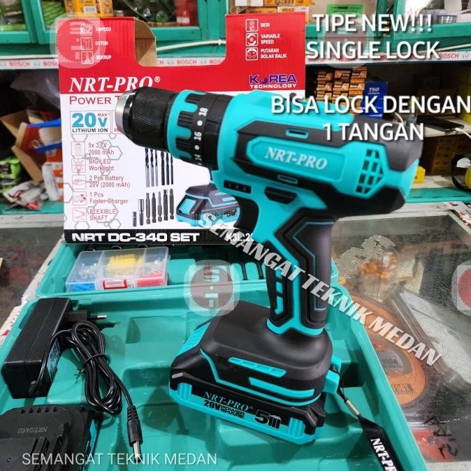 340HD BOR BETON LITHIUM BATERAI CORDLESS IMPACT 20V DC-340 NRT PRO ORIGINAL DAN TERPERCAYA