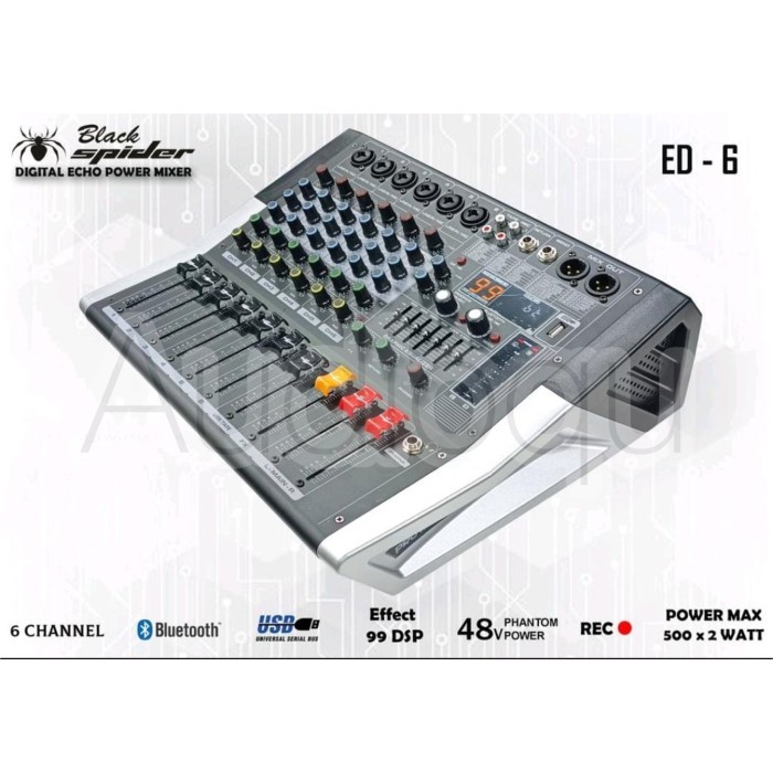 Power Mixer Blackspider ED 6 Black Spider ED6 ED06 / ED 06 6 Channel