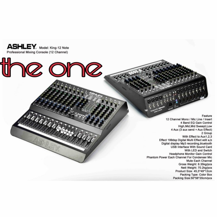 mixer ashley king 12note / king12note / king 12 note 12 channel