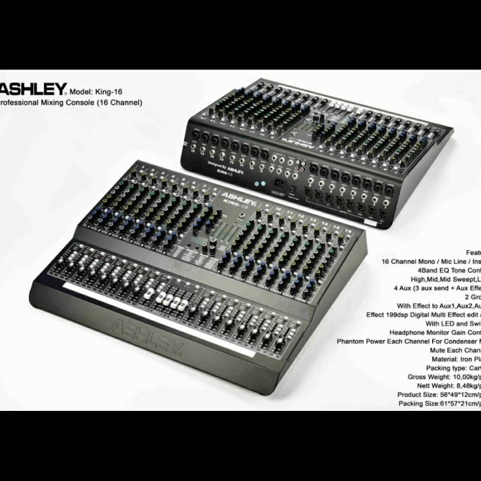 MIXER ASHLEY KING16 16 CHANNEL ASHLEY KING 16 ( ORIGINAL )