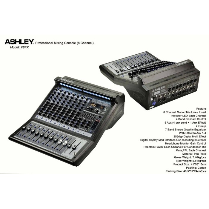 MIXER ASHLEY V8FX V8 FX V 8FX ORIGINAL
