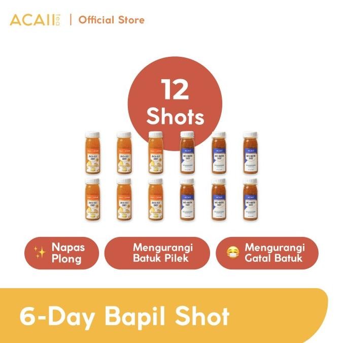 

READY STOCK ACAII TEA 6-DAY BAPIL SHOT (12X140ML) !!!!!