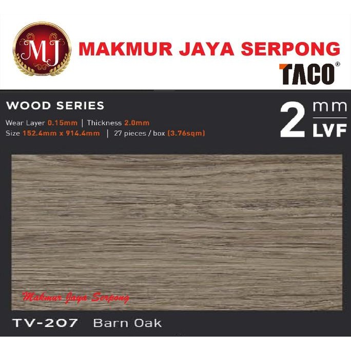 Vynil Taco Tv-207 Barn Oak Flooring | Vynil Lantai 2Mm