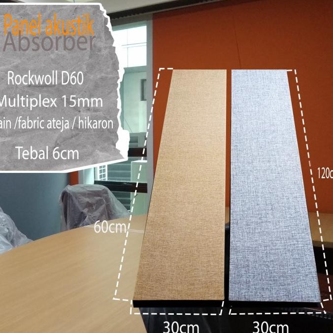 Panel Akustik, Acoustic Panel, Absorber, Peredam Suara 120Cm X 30Cm
