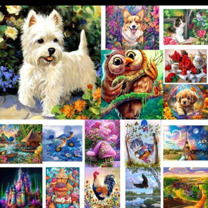 

Sale [40X30Cm] Set Lengkap Diamond Painting Set Diy Full Drill Kit Craft