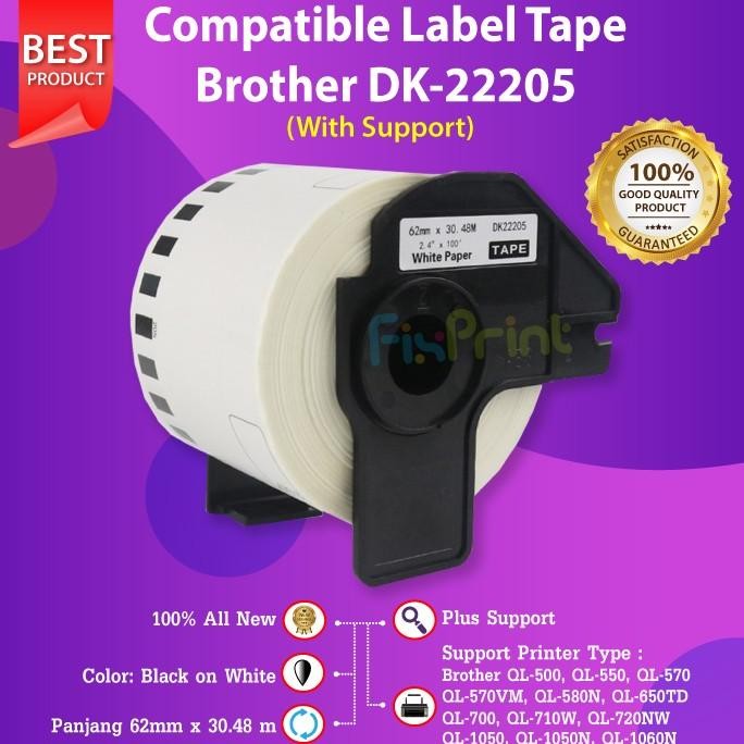 

KERTAS CONTINUOUS BROTHR LABEL TAPE 67MM X 30M DK-22205 DK22205 ORIGINAL DAN TERPERCAYA