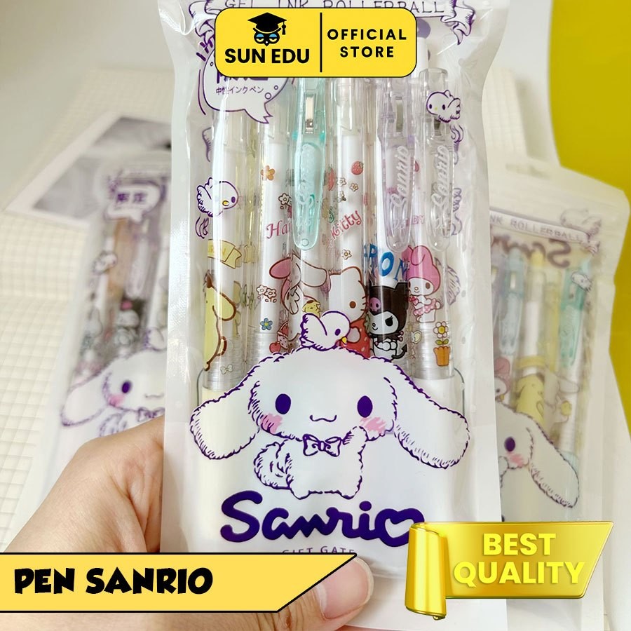 

PENAWARAN SPESIAL 6 PCS PULPEN GEL ST 0.5MM/ GEL PEN MEKANIK SANRIO HITAM J5
