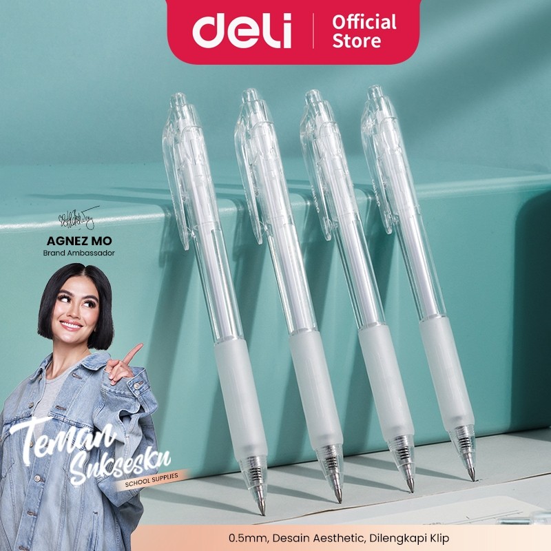 

BELANJA DELI GEL PEN PULPEN GEL RETRACTABLE TINTA HITAM 0.5MM A057B-01 W5