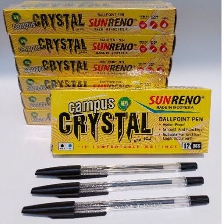 

HARGA TERBARU BALLP PEN MERK SUNRENO CRYSTAL CAMPUS -KLOK 1 DUS (12PCS) MADE IN INDONESIA D11