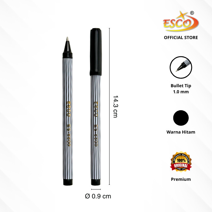 

PENAWARAN SPESIAL ESCO PULPEN BALL LINER / BALL LINER PEN / SIGN PEN 1.0 MM ES-8800 J5