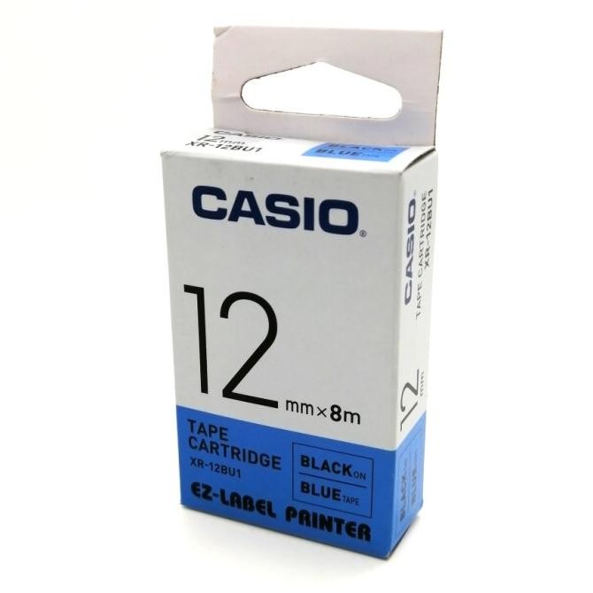 

LABEL CASIO XR-12BU1 12MM BLACK ON BLUE/TAPE LABEL CASIO/CASIO 12MM ORIGINAL DAN TERPERCAYA