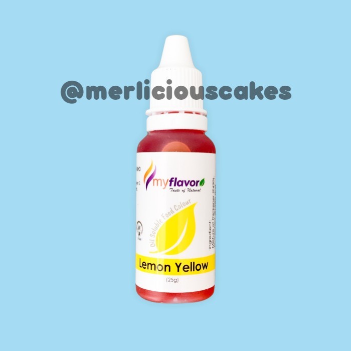 

Lemon Yellow Oil My Flavor Food Colour Pewarna Makanan Buttercream